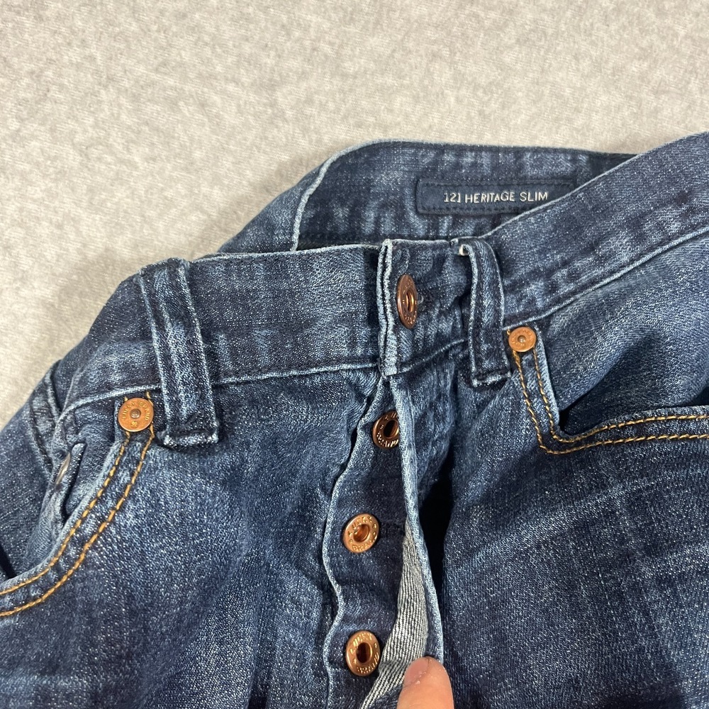 Lucky Brand Jeans Mens 32x30 (Tag 33x32) Blue Heritage Slim 121 Cotton Denim - Picture 9 of 11